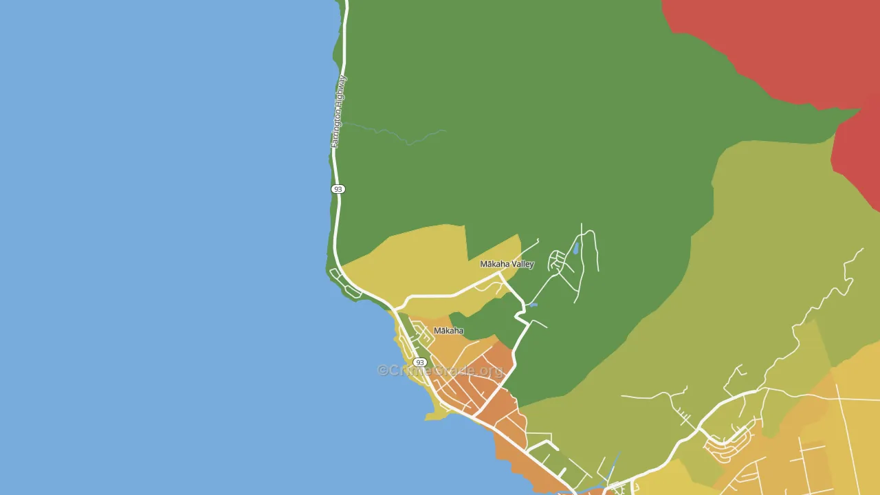 Makaha, HI Map of Assault Rates