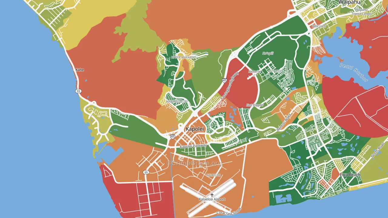 Makakilo-Kapolei-Honokai Hale, Kapolei, HI Map of Assault Rates
