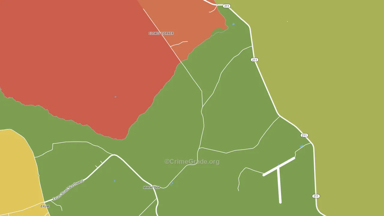 Makatoka, NC Map of Assault Rates