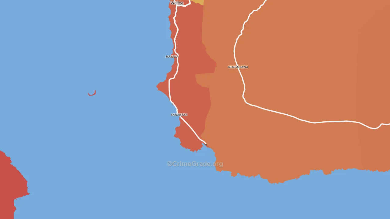 Makena, HI Map of Assault Rates