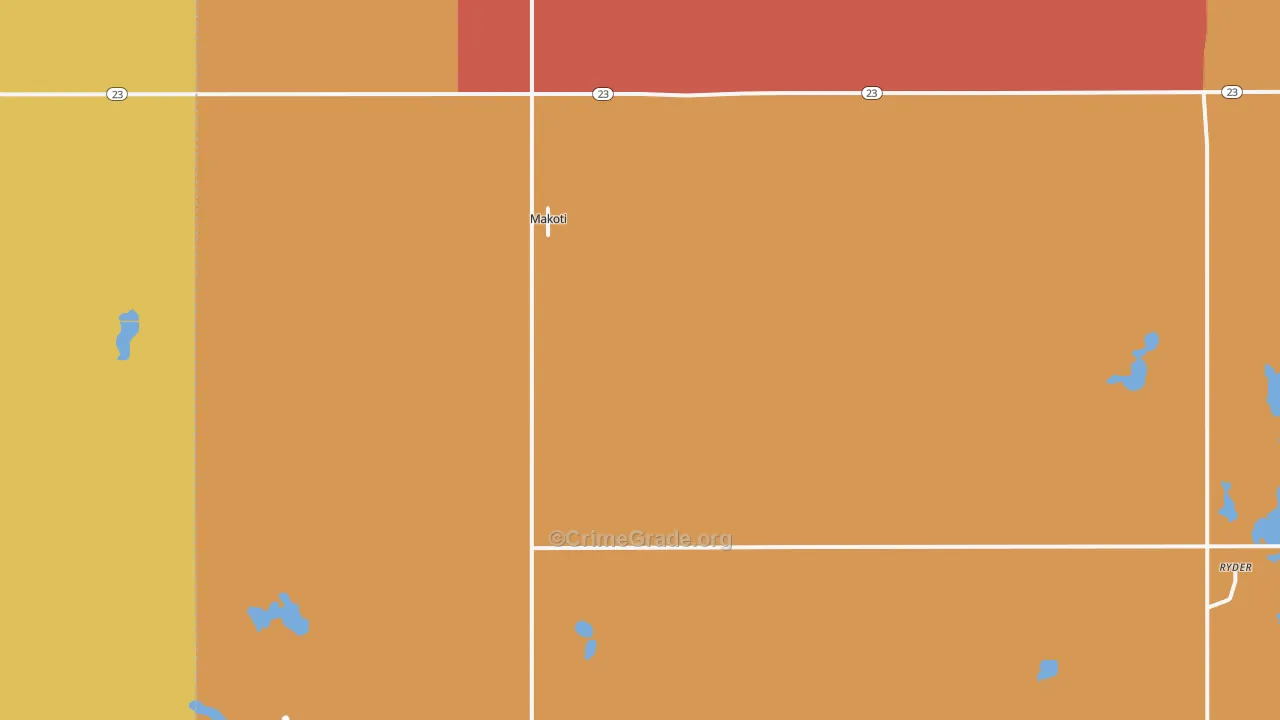 Makoti, ND Map of Assault Rates