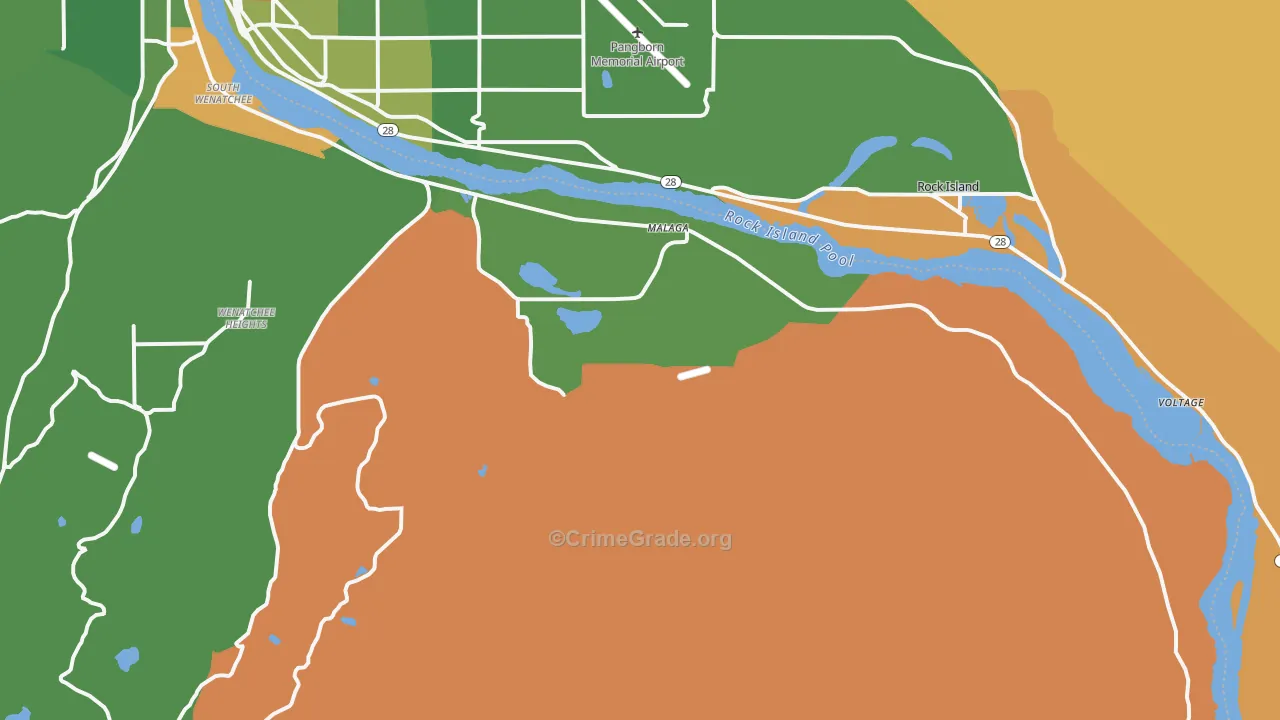 Malaga, WA Map of Assault Rates