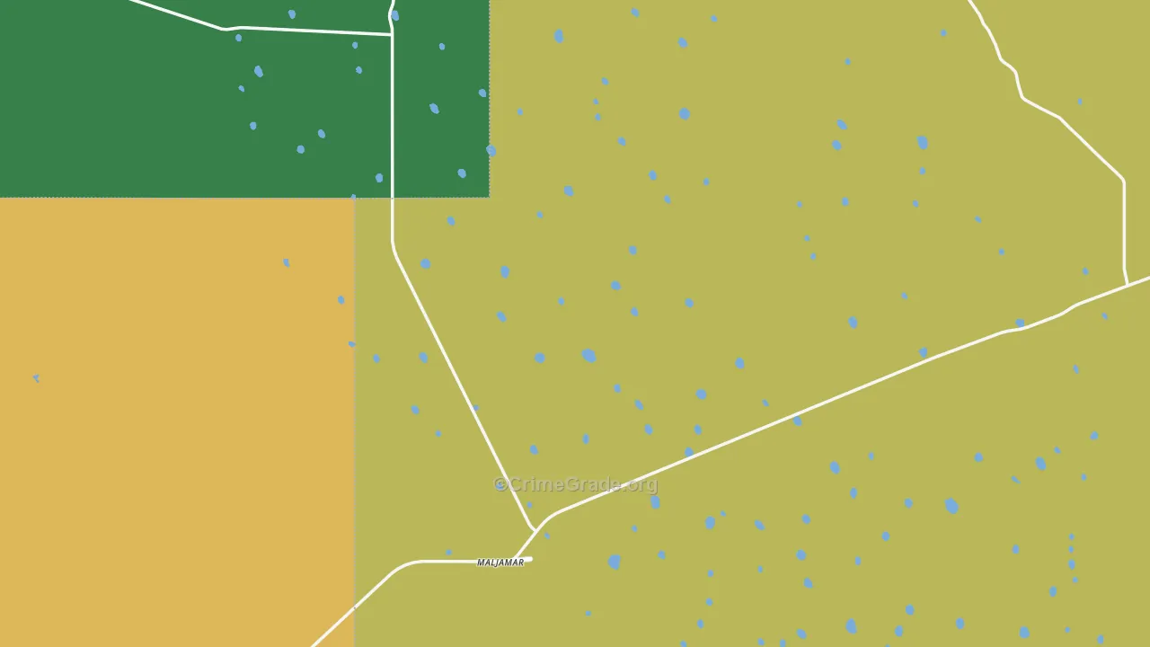 Maljamar, NM Map of Assault Rates