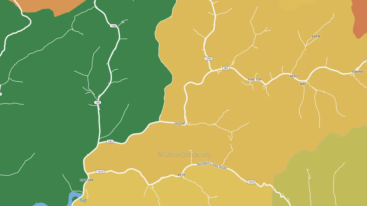 Mallie, KY Map of Assault Rates