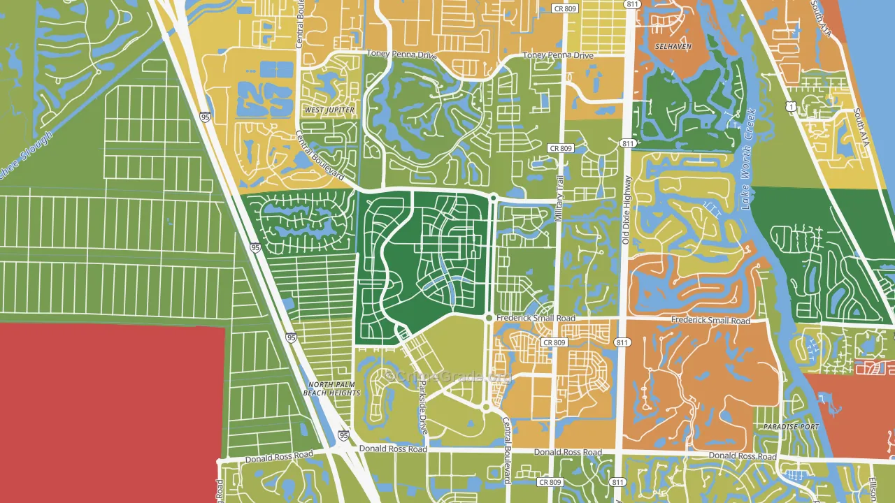 Mallory Creek at Abacoa, Jupiter, FL Map of Assault Rates