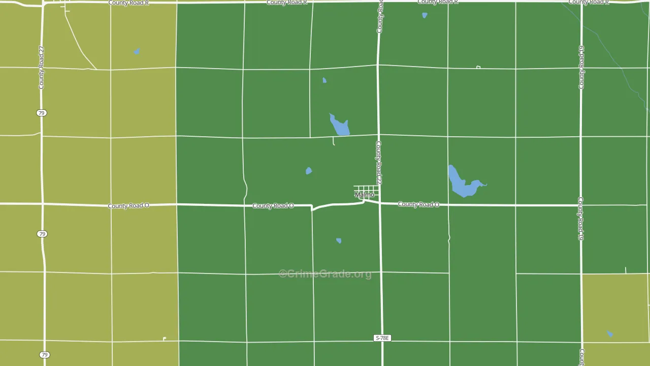 Malmo, NE Map of Assault Rates