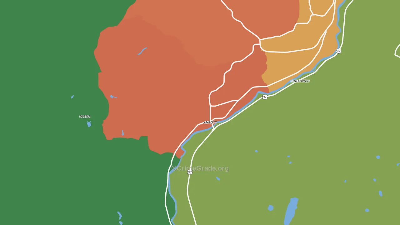 Malott, WA Map of Assault Rates