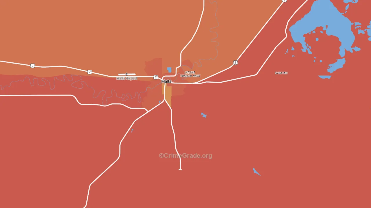 Malta, MT Map of Assault Rates