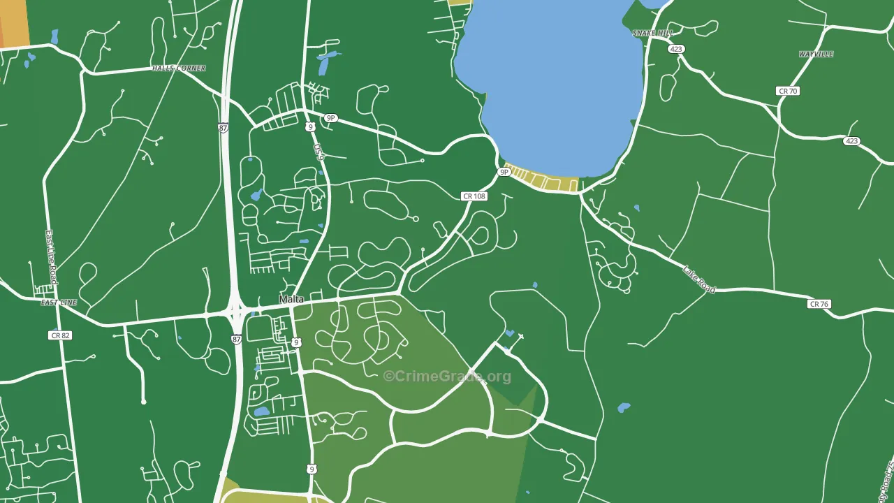 Malta, NY Map of Assault Rates