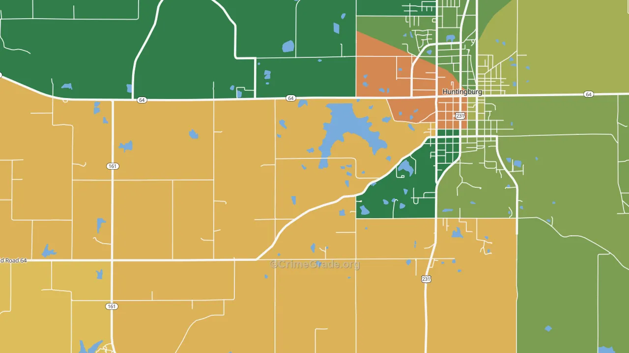 Maltersville, IN Map of Assault Rates