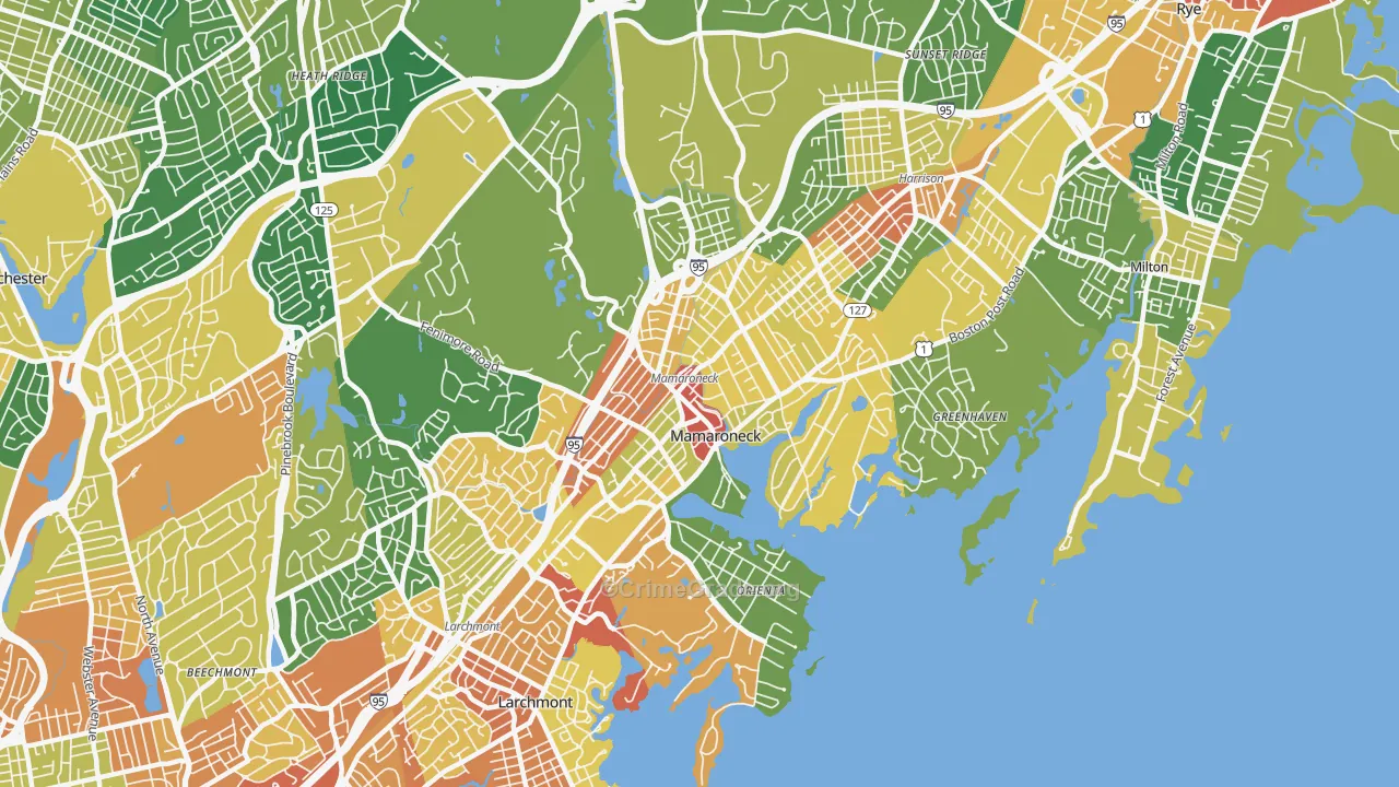 Mamaroneck, NY Map of Assault Rates
