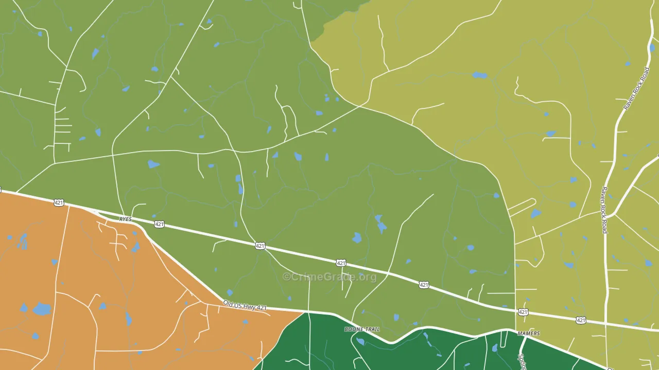 Mamers, NC Map of Assault Rates
