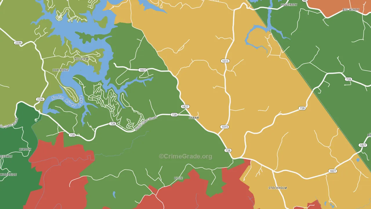 Mammoth Cave, KY Map of Assault Rates