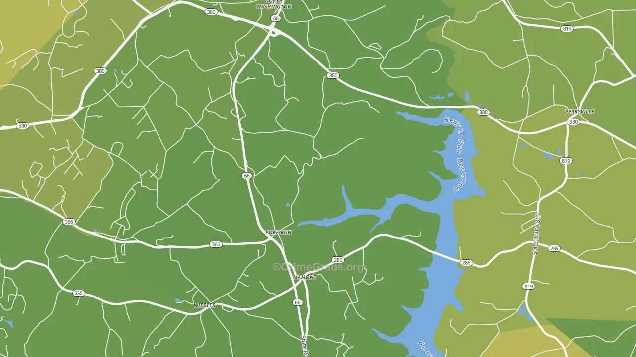 Mamont, PA Map of Assault Rates