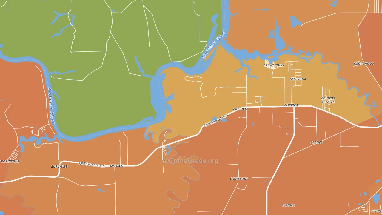 Manack, AL Map of Assault Rates