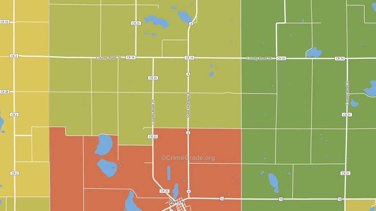 Manannah, MN Map of Assault Rates