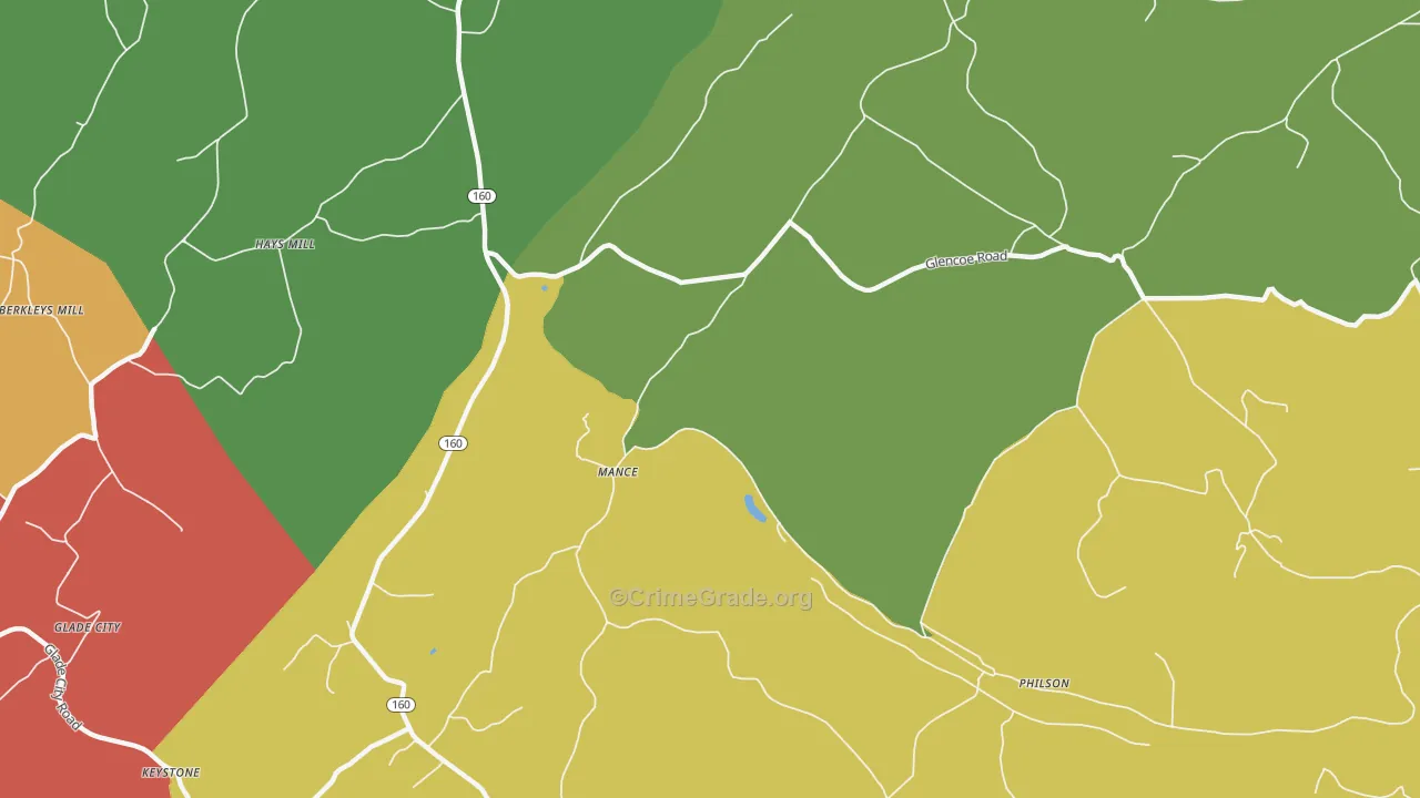 Mance, PA Map of Assault Rates