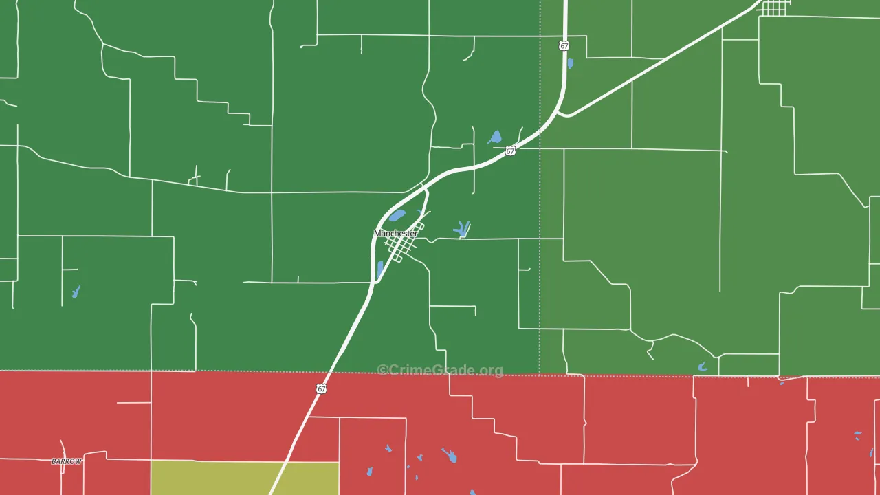 Manchester, IL Map of Assault Rates