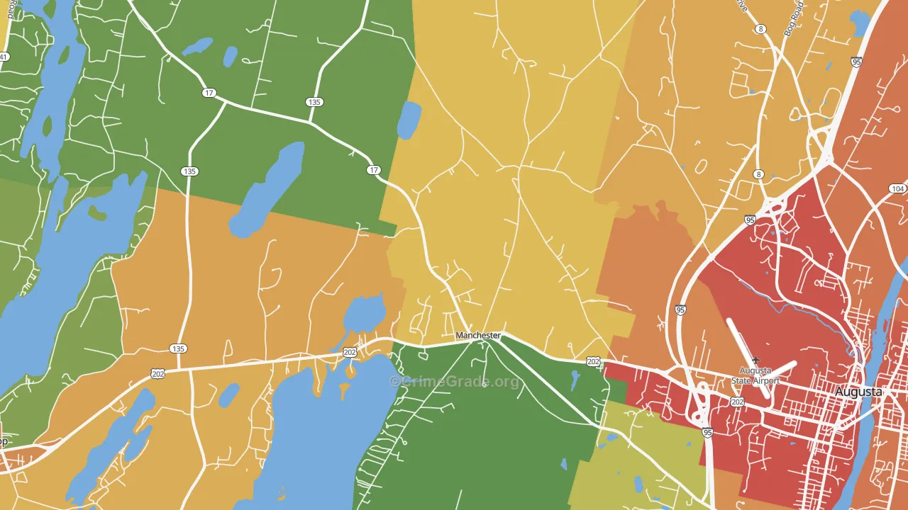 Manchester, ME Map of Assault Rates