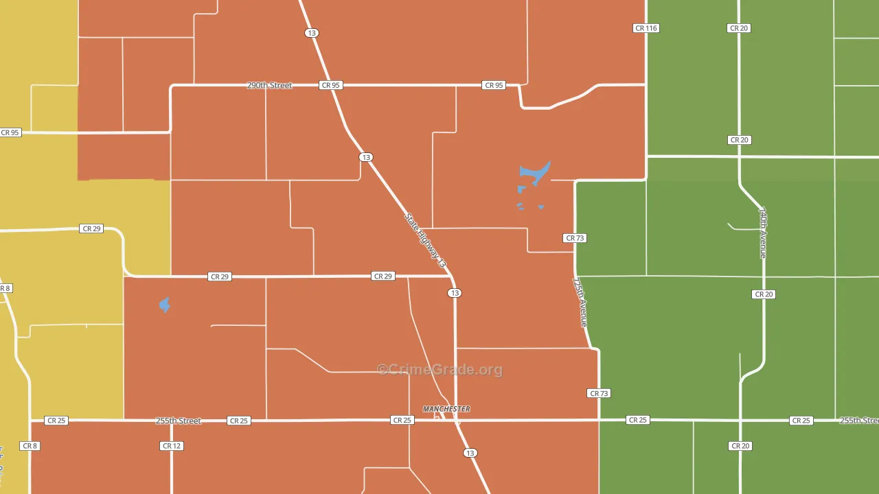 Manchester, MN Map of Assault Rates