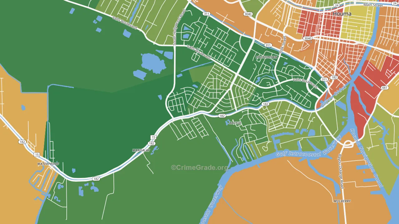 Mandalay, LA Map of Assault Rates