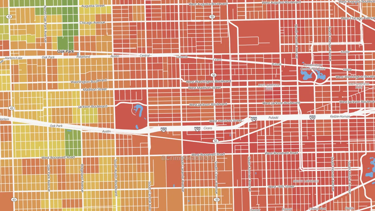 Mandell, Chicago, IL Map of Assault Rates