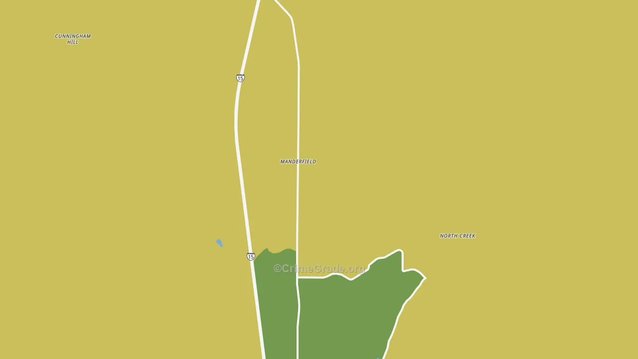 Manderfield, UT Map of Assault Rates