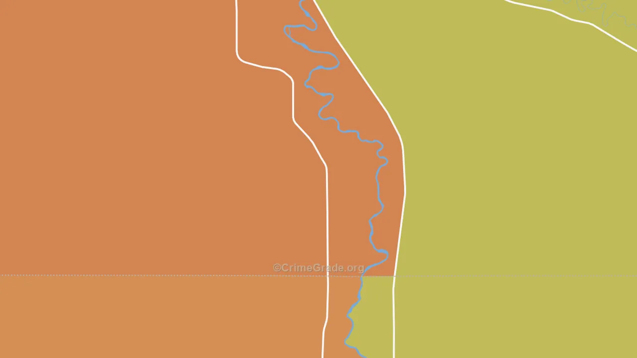 Manderson, WY Map of Assault Rates