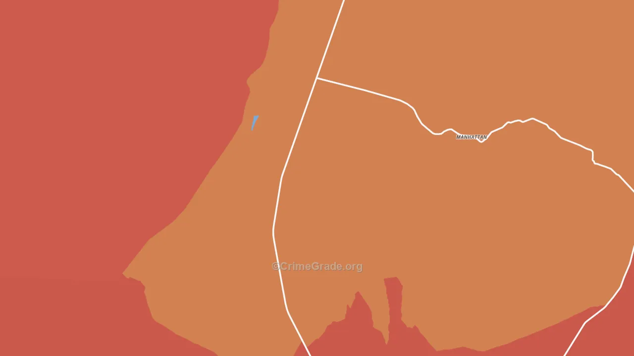 Manhattan, NV Map of Assault Rates