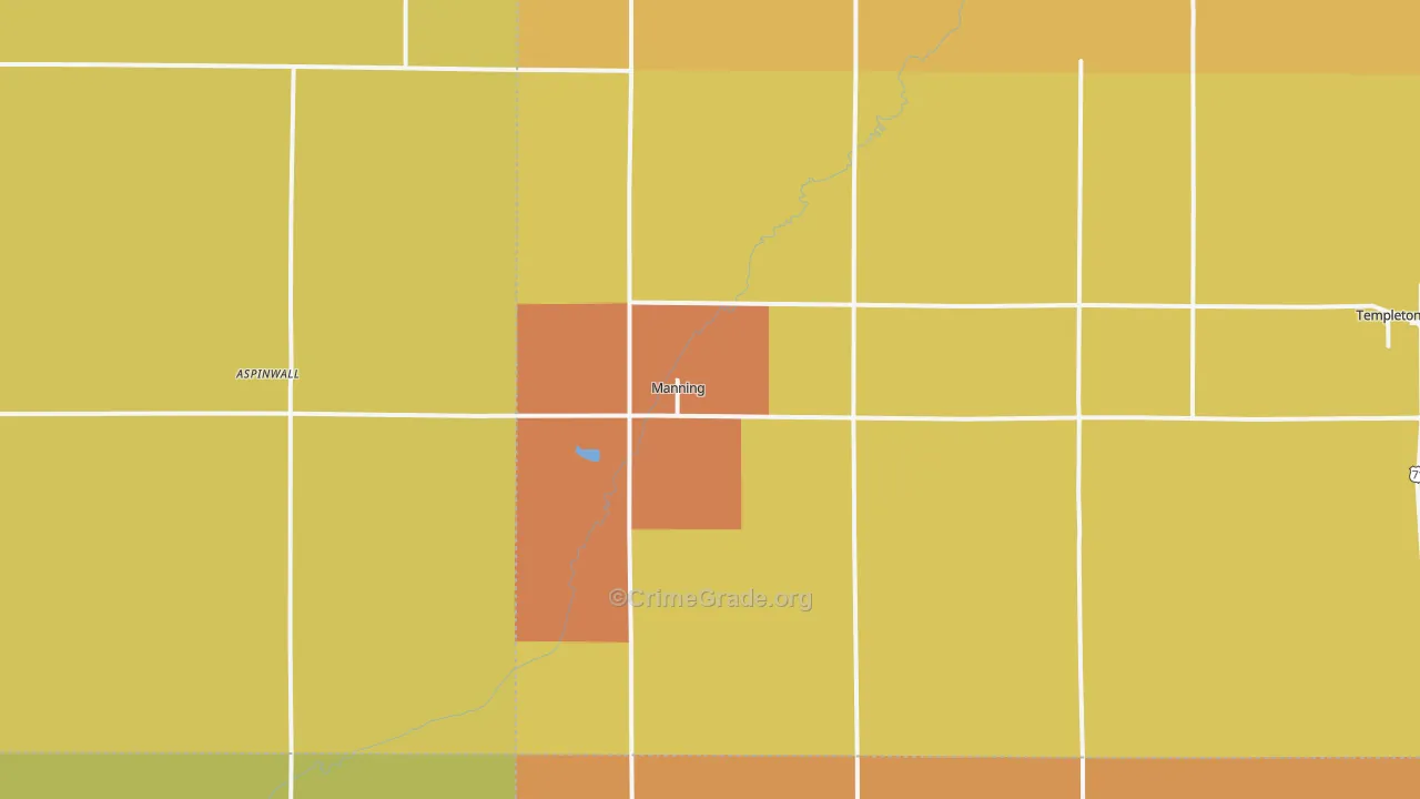 Manning, IA Map of Assault Rates