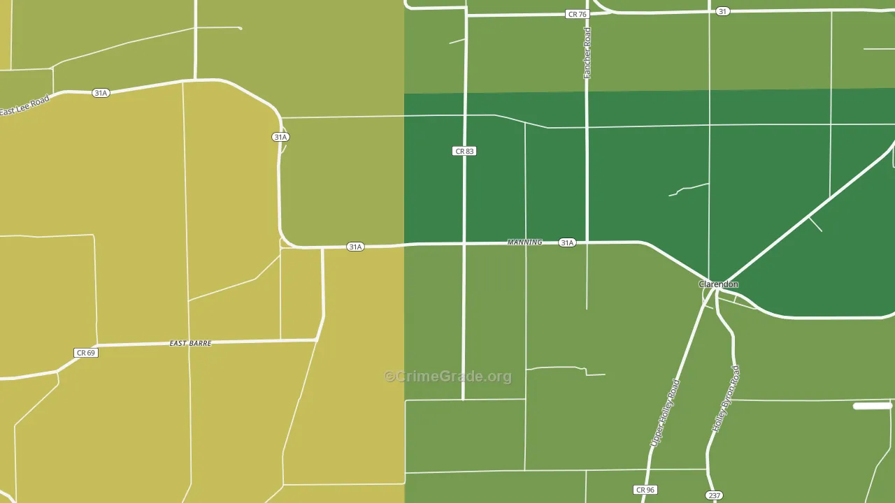 Manning, NY Map of Assault Rates