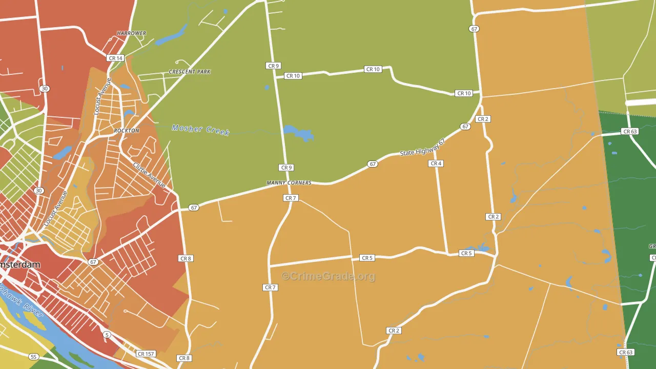 Manny Corners, NY Map of Assault Rates