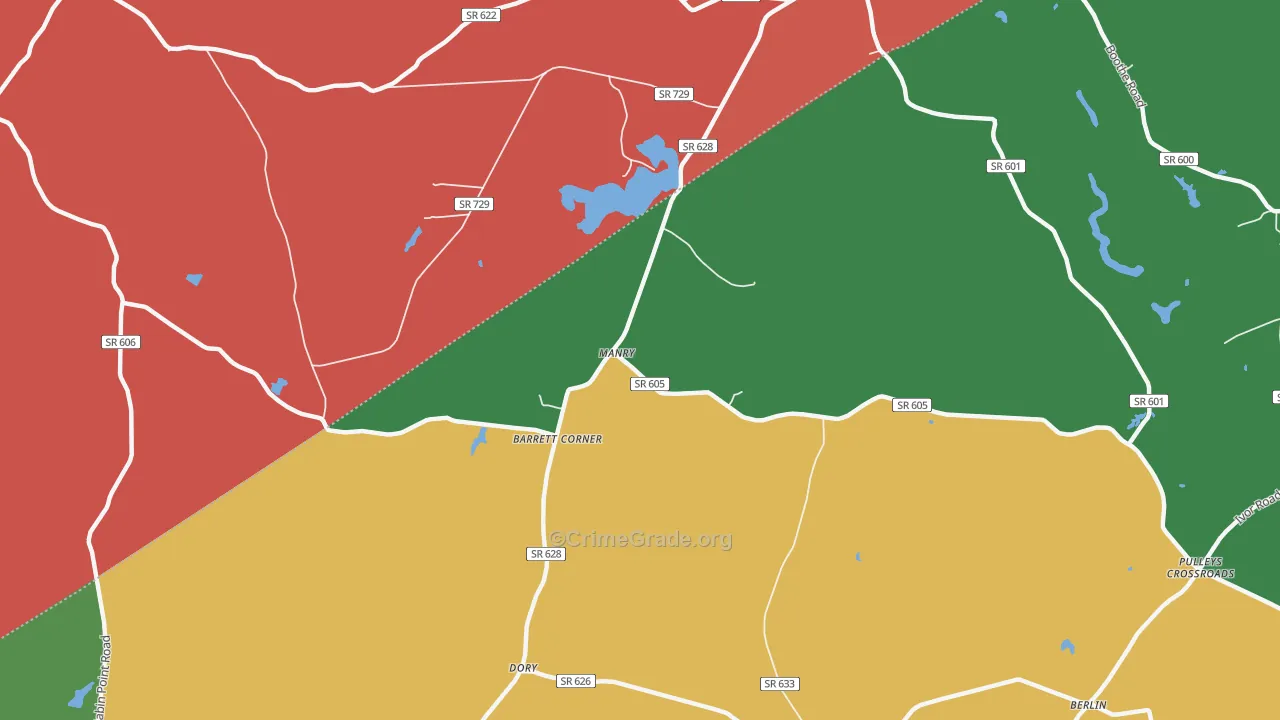 Manry, VA Map of Assault Rates