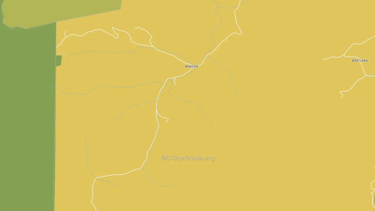 Manson, TN Map of Assault Rates