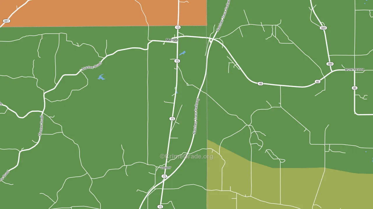 Mantee, MS Map of Assault Rates