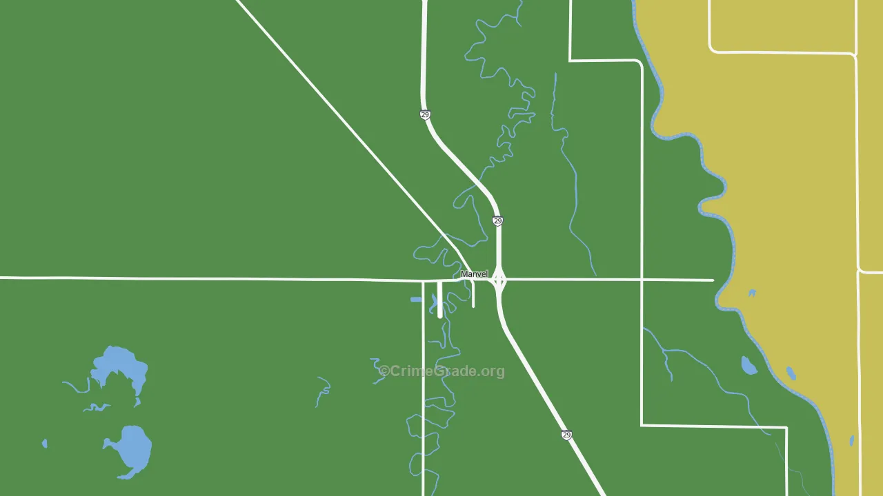 Manvel, ND Map of Assault Rates