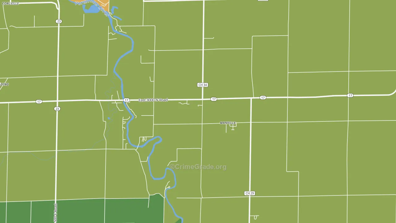 Manville, IL Map of Assault Rates