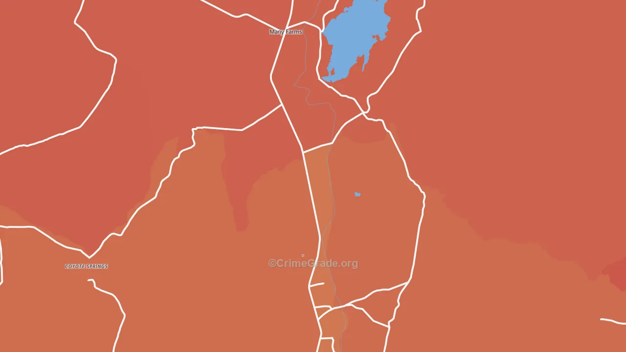Many Farms, AZ Map of Assault Rates