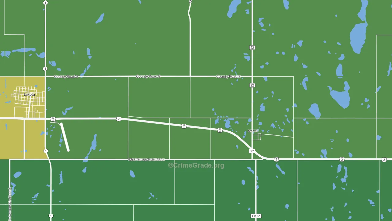 Mapes, ND Map of Assault Rates