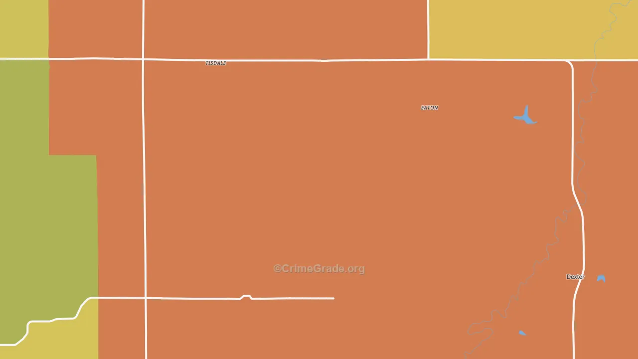 Maple City, KS Map of Assault Rates