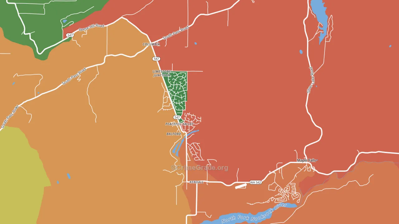 Maple Falls, WA Map of Assault Rates