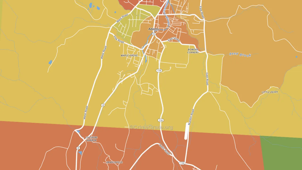 Maple Grove, MA Map of Assault Rates