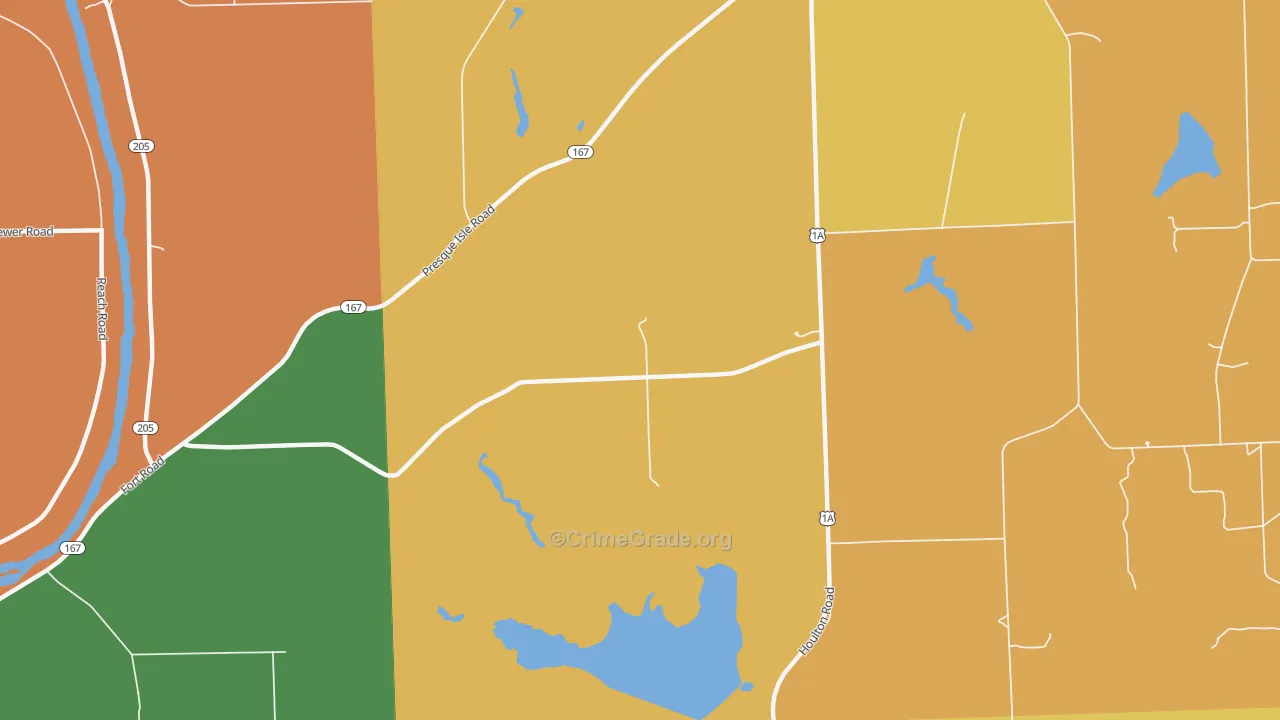 Maple Grove, ME Map of Assault Rates