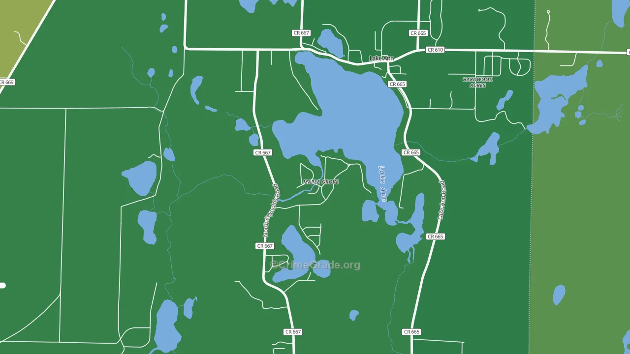 Maple Grove, MI Map of Assault Rates