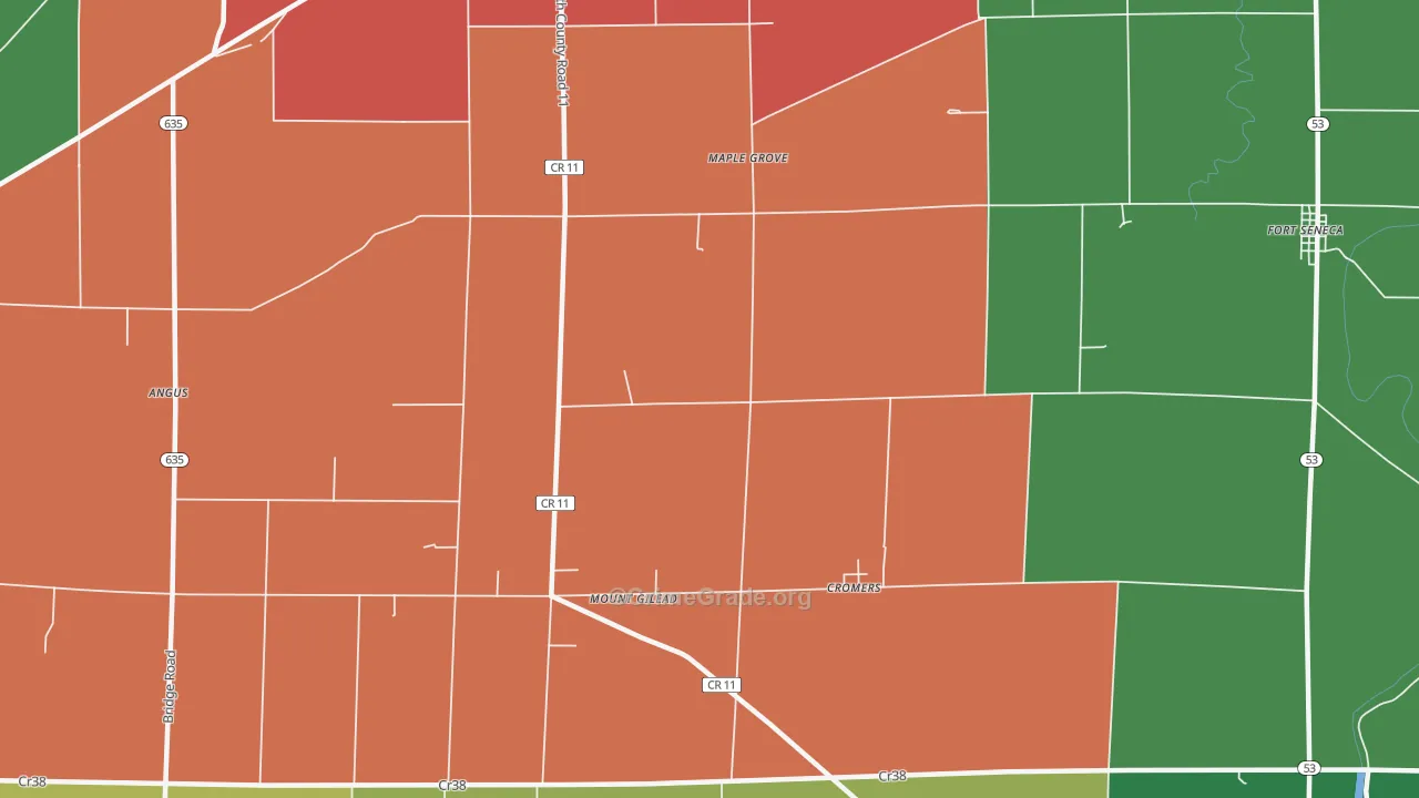 Maple Grove, OH Map of Assault Rates