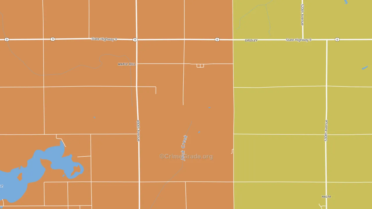 Maple Hill, IA Map of Assault Rates