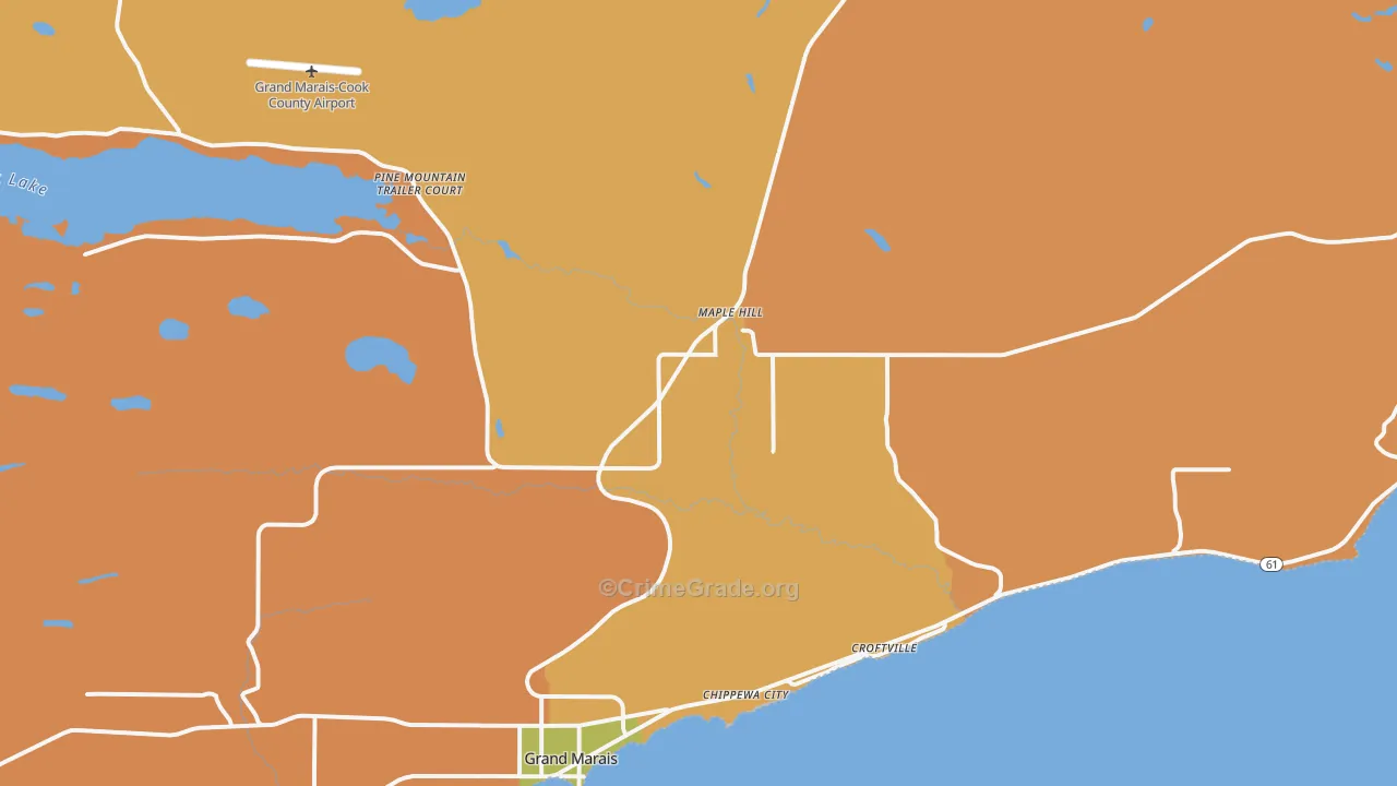 Maple Hill, MN Map of Assault Rates