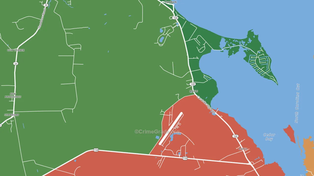 Maple, NC Map of Assault Rates