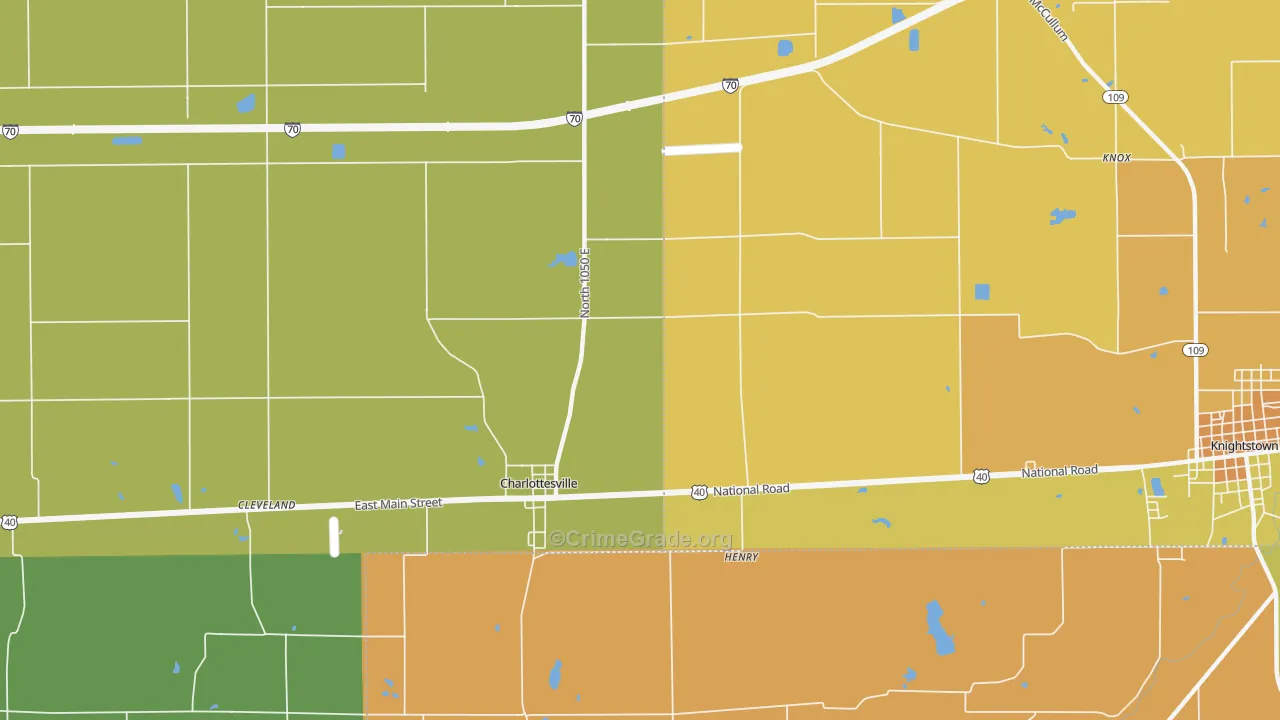 Maple Valley, IN Map of Assault Rates