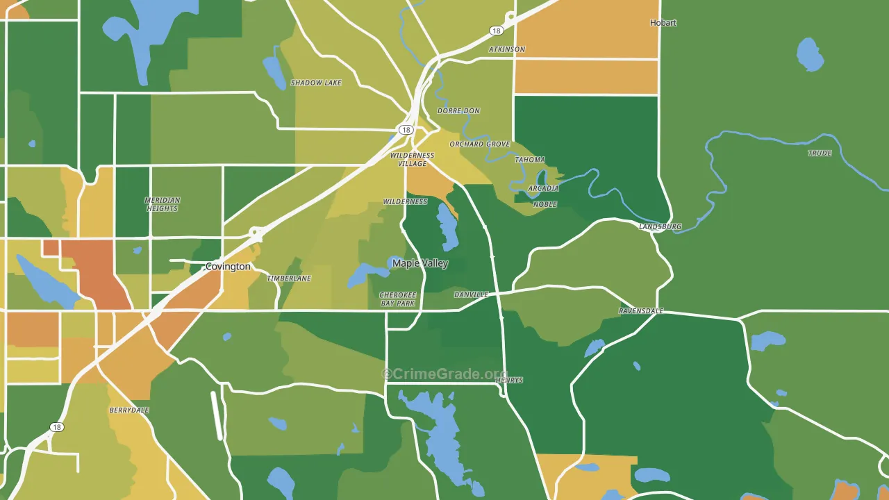 Maple Valley, WA Map of Assault Rates